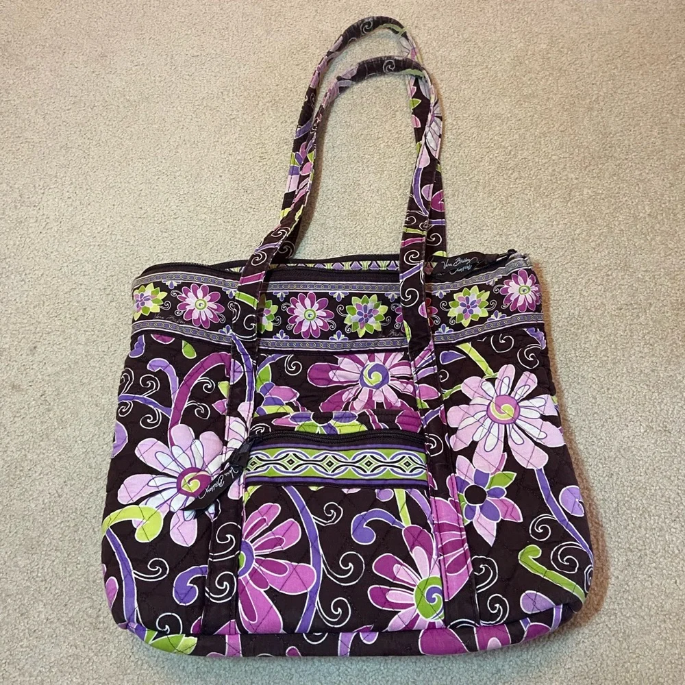 Vera Bradley Pink & Brown Shoulder Bag - Picture 1 of 4